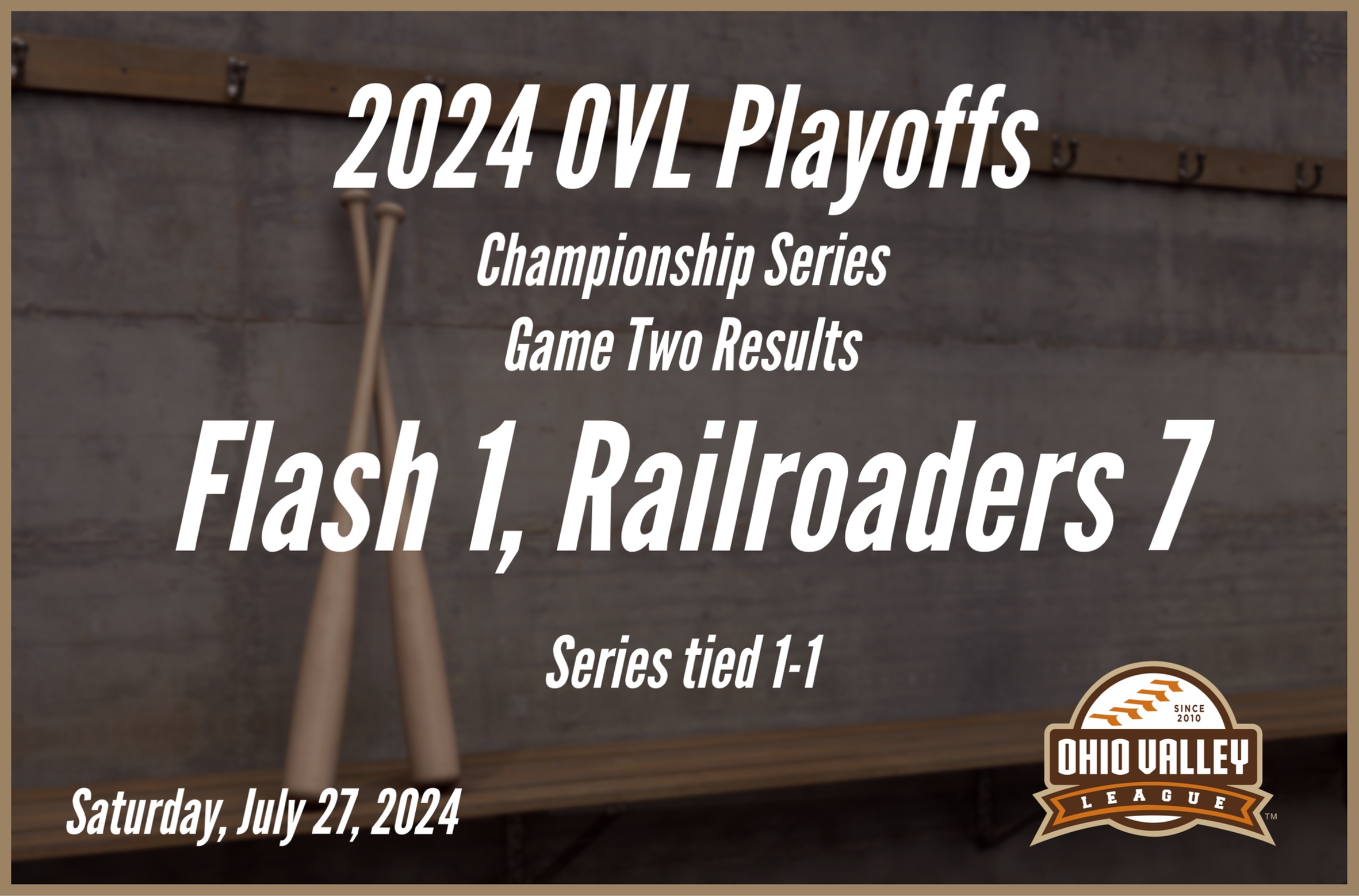 OVL Championship Series Game 2: Big Fourth Inning Leads Fulton Railroaders Past Henderson Flash