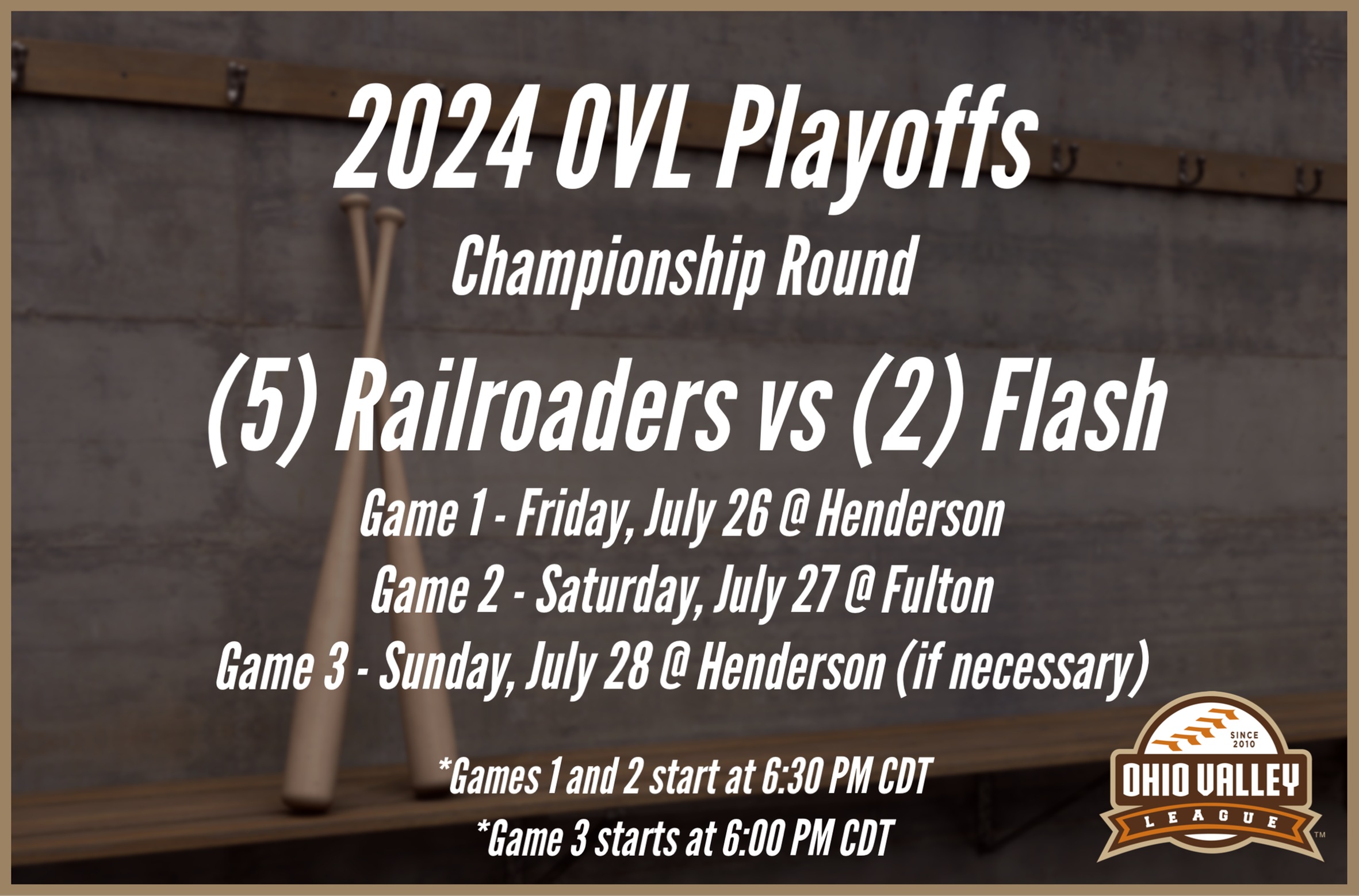Flash versus Railroaders for the OVL Playoff Championship