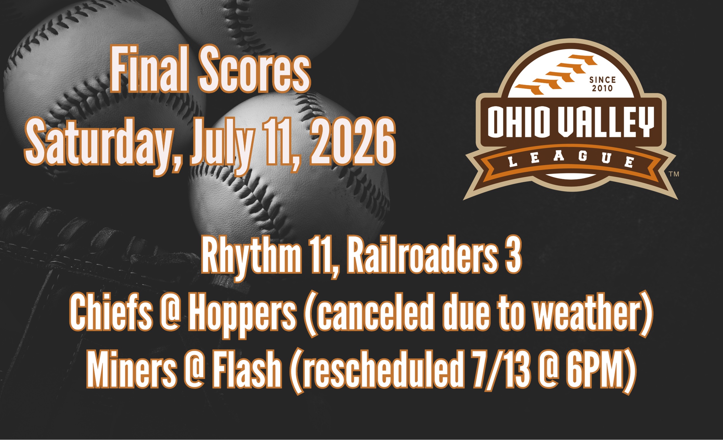 Game Results - Saturday, July 11